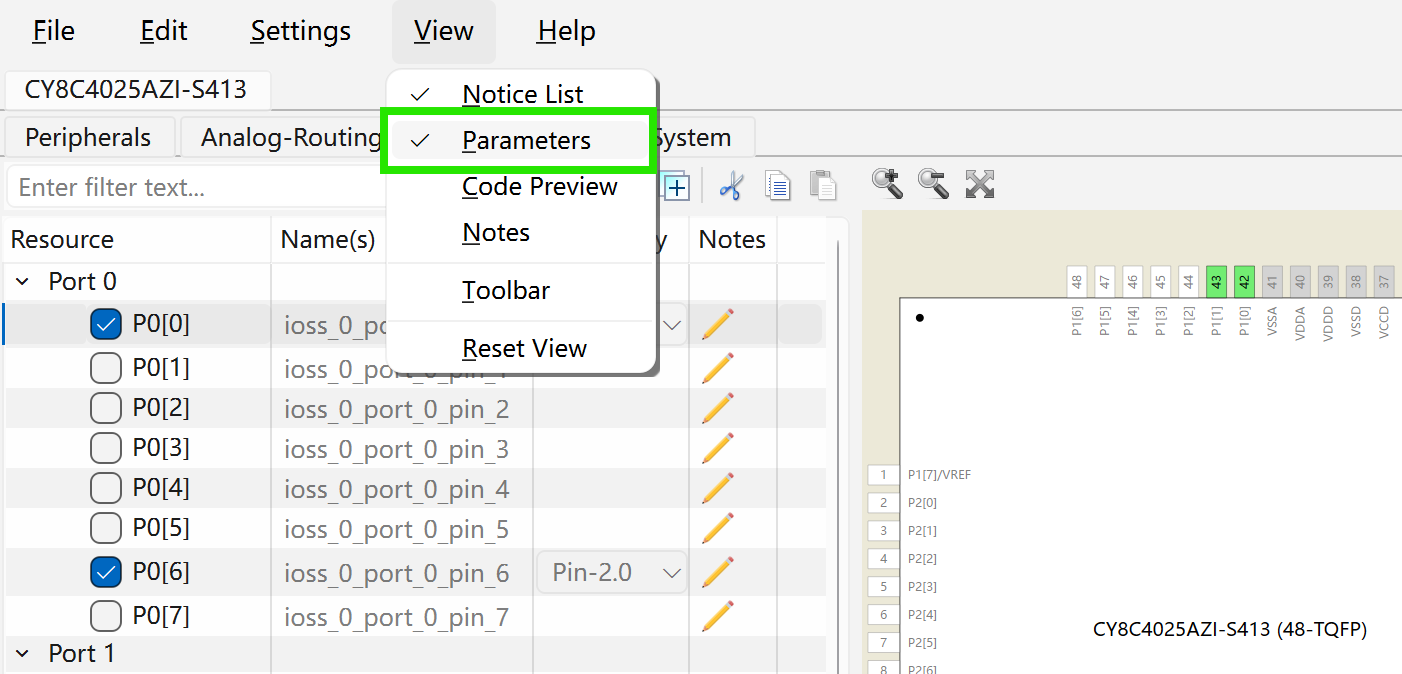 显示Personality Parameters界面成功打开的截图